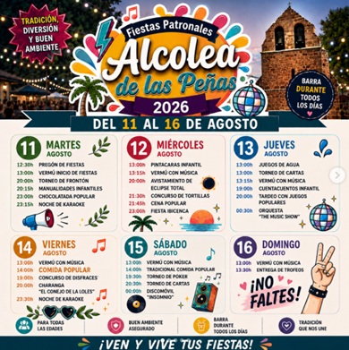 Fiestas de Alcolea de las Peñas 2026