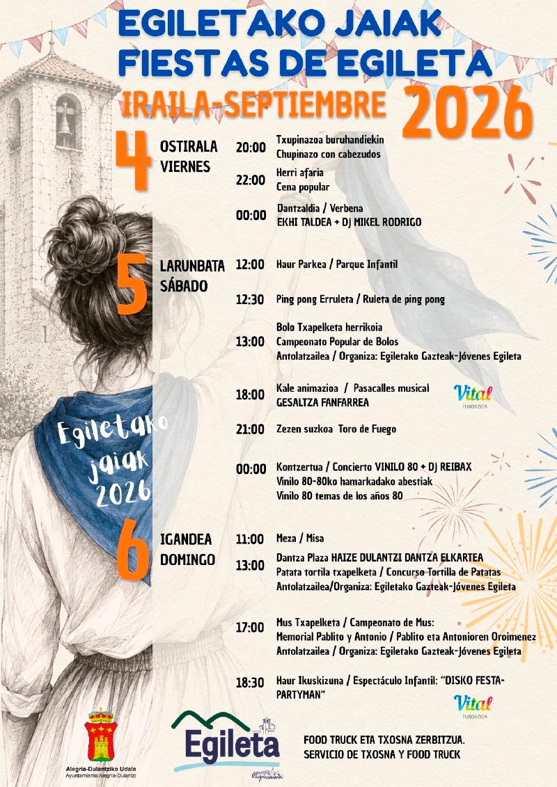 Fiestas de Egileta 2026