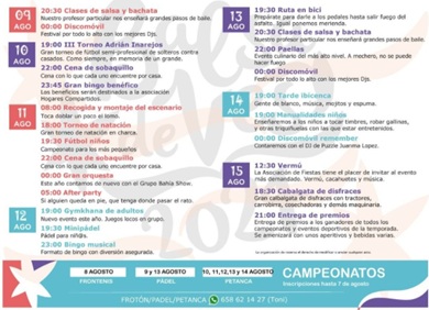 Fiestas de Balsa de Ves 2026