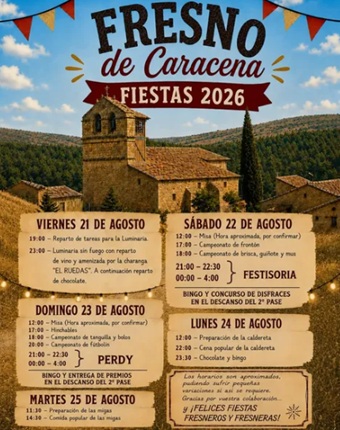  Fiestas de Fresno de Caracena 2026