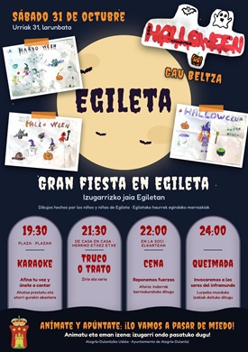 fiesta de Halloween y Gau Beltza