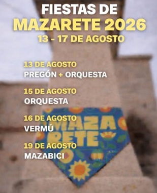 Cartel de las Fiestas de Mazarete 2026
