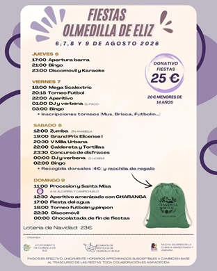 Fiestas de Olmedilla de Eliz 2026