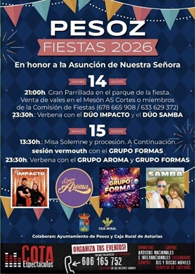 Fiestas de Pesoz 2026