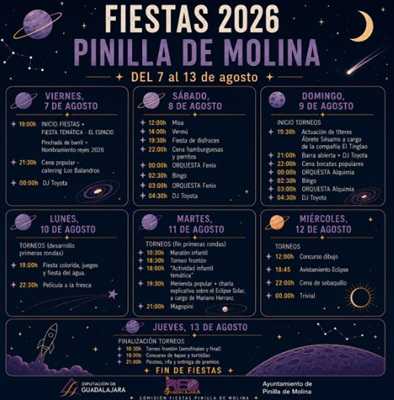 Fiestas de Pinilla de Molina 2026