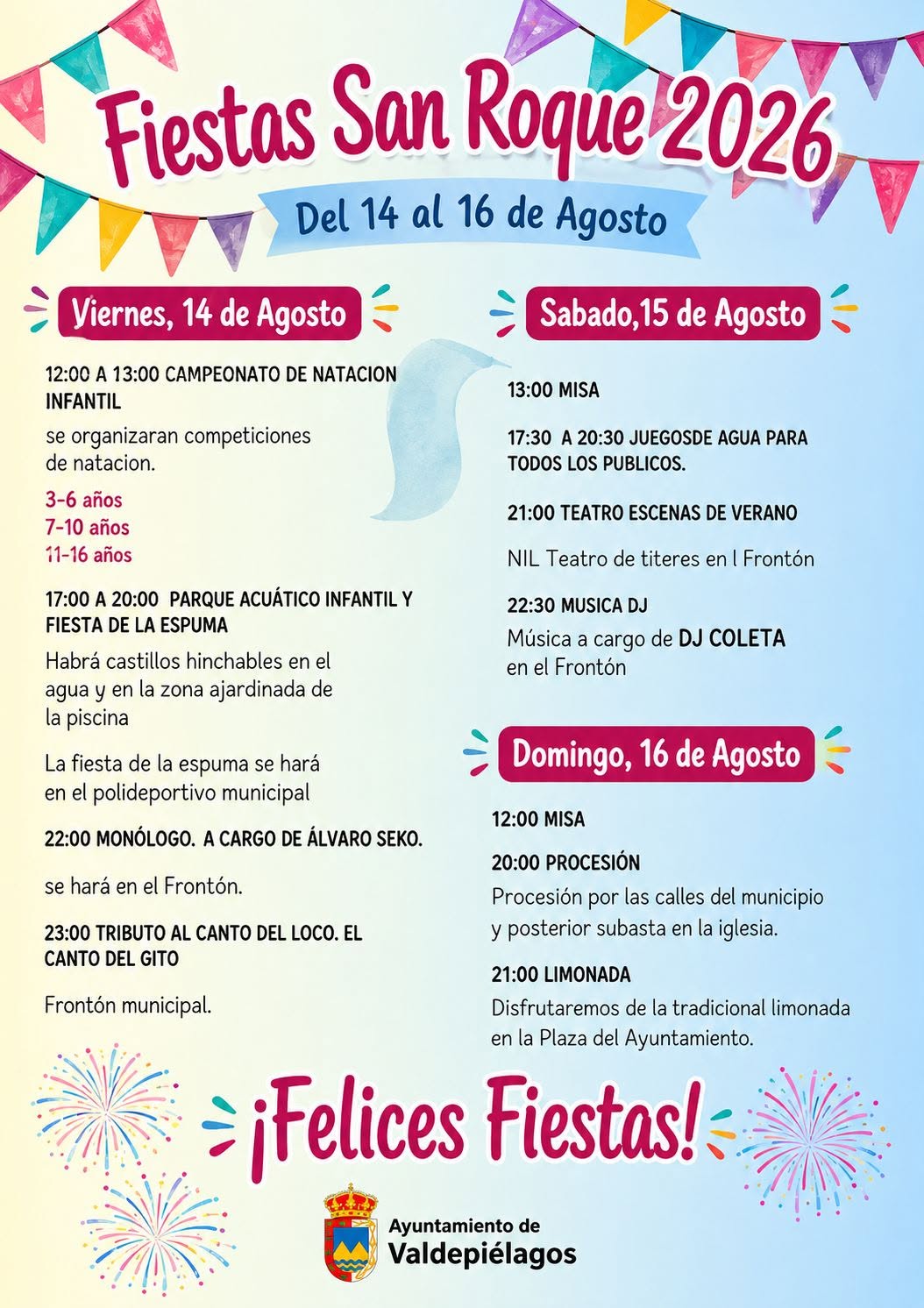 Fiestas de San Roque 2026 en Valdepiélagos